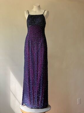 Sean Collection | Vintage Silk Beaded Maxi Slip Dress